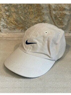 Nike Baby/Infant/Toddler Baseball Hat Cap Swoosh Logo Navy Blue Tan Beige Cream